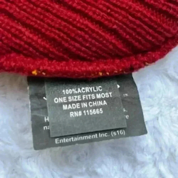 Harry Potter Gryffindor Hat Red And Yellow Knit Beanie - Picture 7 of 9